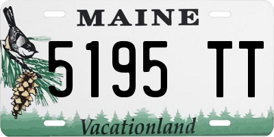ME license plate 5195TT