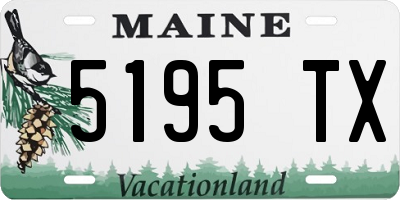 ME license plate 5195TX