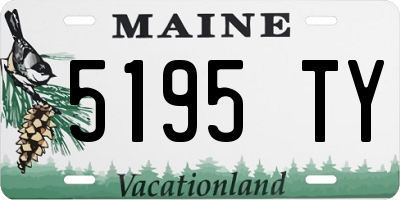 ME license plate 5195TY