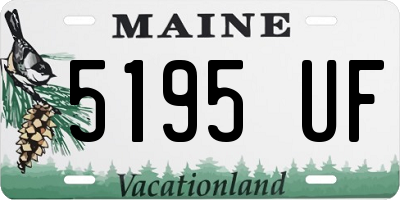 ME license plate 5195UF