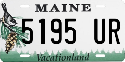 ME license plate 5195UR