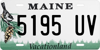 ME license plate 5195UV