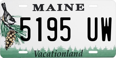 ME license plate 5195UW