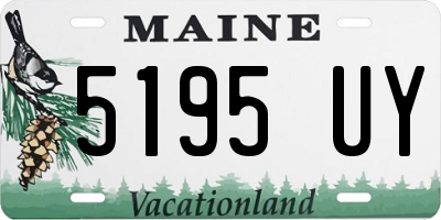 ME license plate 5195UY