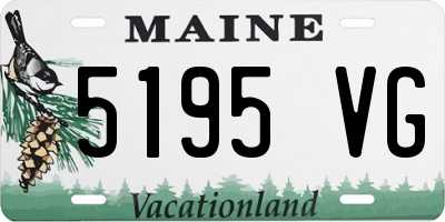 ME license plate 5195VG