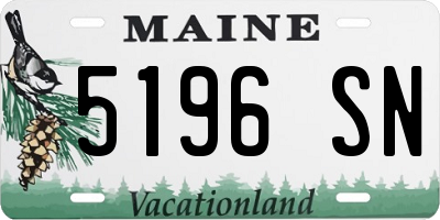 ME license plate 5196SN