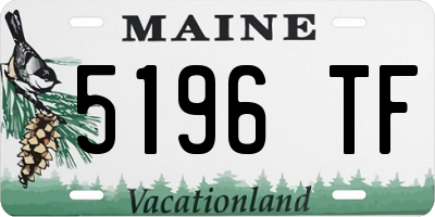 ME license plate 5196TF