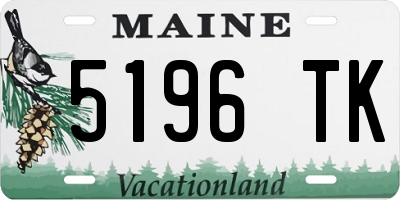 ME license plate 5196TK