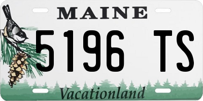 ME license plate 5196TS