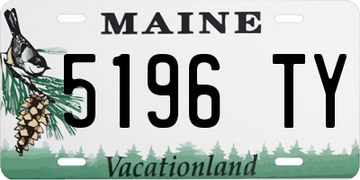 ME license plate 5196TY