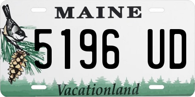 ME license plate 5196UD