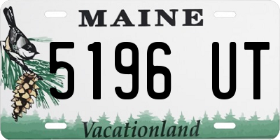 ME license plate 5196UT