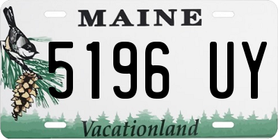 ME license plate 5196UY