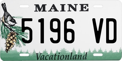 ME license plate 5196VD