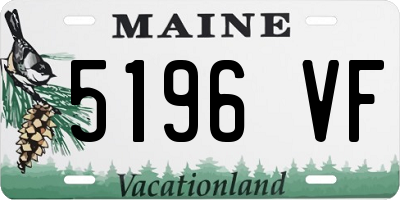 ME license plate 5196VF