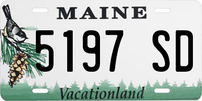 ME license plate 5197SD
