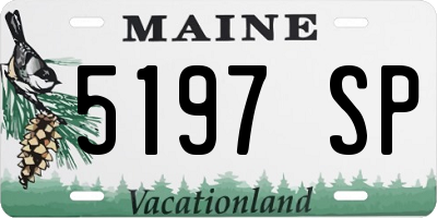 ME license plate 5197SP
