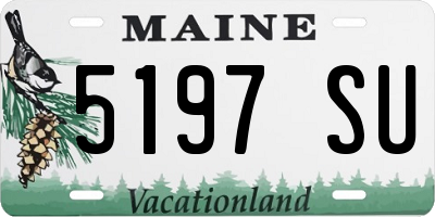 ME license plate 5197SU