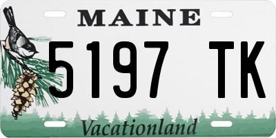 ME license plate 5197TK