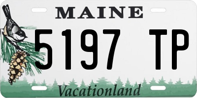 ME license plate 5197TP