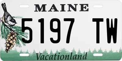 ME license plate 5197TW