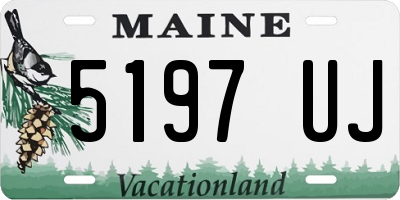 ME license plate 5197UJ