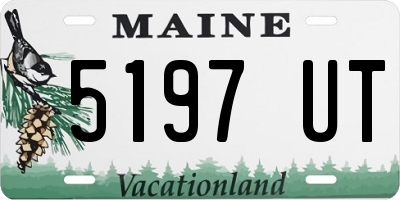 ME license plate 5197UT