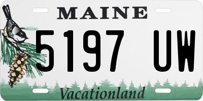 ME license plate 5197UW