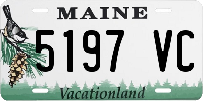 ME license plate 5197VC