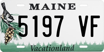 ME license plate 5197VF