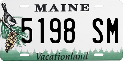 ME license plate 5198SM