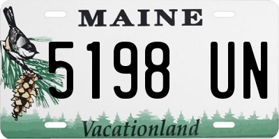 ME license plate 5198UN