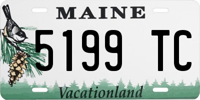 ME license plate 5199TC