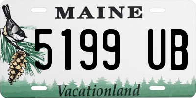 ME license plate 5199UB