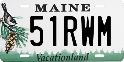 ME license plate 51RWM