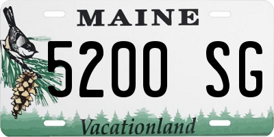 ME license plate 5200SG