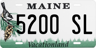 ME license plate 5200SL