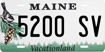 ME license plate 5200SV