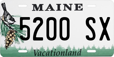 ME license plate 5200SX