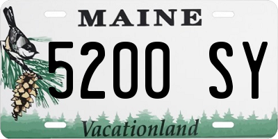 ME license plate 5200SY