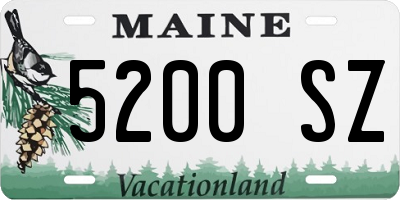ME license plate 5200SZ