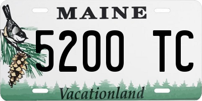ME license plate 5200TC