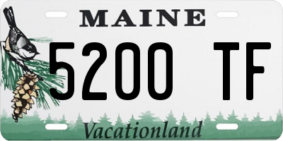 ME license plate 5200TF