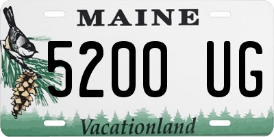 ME license plate 5200UG