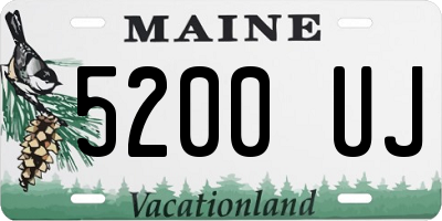 ME license plate 5200UJ