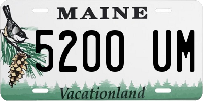 ME license plate 5200UM