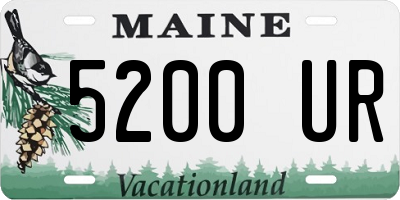 ME license plate 5200UR