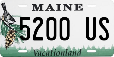 ME license plate 5200US