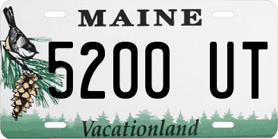 ME license plate 5200UT