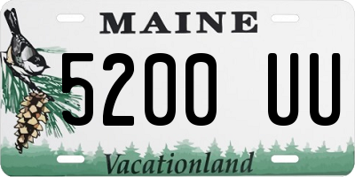 ME license plate 5200UU